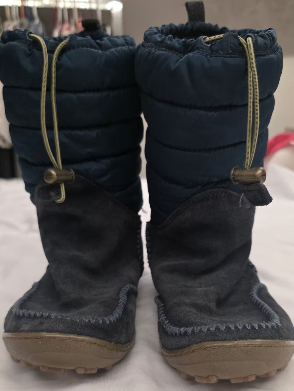 Columbia Minx Moccasin Omni-Heat Winter Boots Blue Suede Size 8 BL1557-439